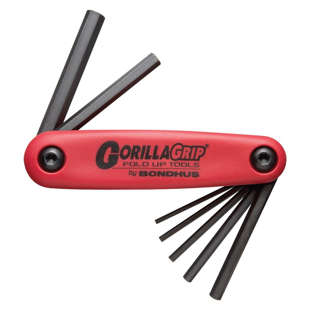 Bondhus 12592 GorillaGrip Set of 7 Hex Fold-up Keys, sizes 1.5-6mm