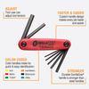Bondhus 12592 GorillaGrip Set of 7 Hex Fold-up Keys, sizes 1.5-6mm view 2