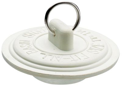 Keeney PP22006 Plumb Pak Duo Fit Drain Stopper, 1-5/8 x 1-3/4", White