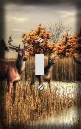 Autumn Deer Switchplate - Switch Plate Cover