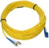 C2G 37484 OS2 Fiber Optic Cable - LC-ST 9/125 Duplex Single-Mode PVC Fiber Cable, Yellow (49.2 Feet, 15 Meters) view 1