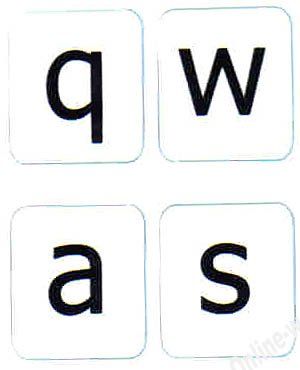 English Us Large Letter (Lower case) Keyboard Label White Backgroubd Non Transparent for Computer Laptops Desktop