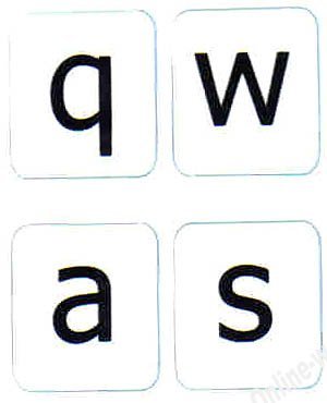 English Us Large Letter (Lower case) Keyboard Label White Backgroubd Non Transparent for Computer Laptops Desktop