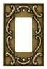 Brainerd 126347 French Lace Single Decorator Wall Plate / Switch Plate / Cover, Burnished Antique Brass view 1