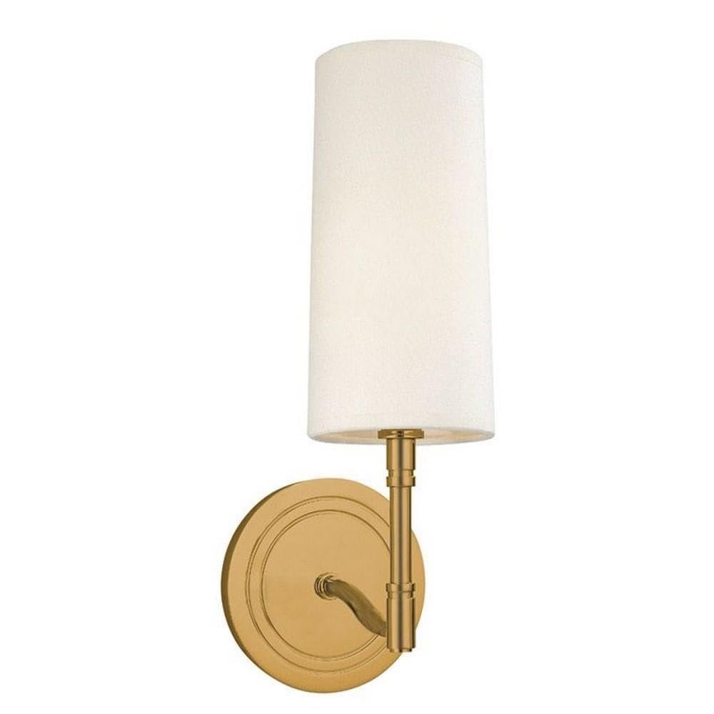 Hudson Valley Lighting 361-AGB Dillion - One Light Wall Sconce - 4.5 Inches Wide by 13.5 Inches High, Finish Color: Aged Brass
