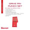 Starrett Extra-Long Drive Pin Punch Set with Knurled Grip and Protective Vinyl Case - 8" Length, 1/8", 3/16", 1/4", 5/16", 3/8" Punch Diameter - Set of 5 - S248PC view 2