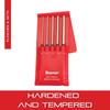Starrett Extra-Long Drive Pin Punch Set with Knurled Grip and Protective Vinyl Case - 8" Length, 1/8", 3/16", 1/4", 5/16", 3/8" Punch Diameter - Set of 5 - S248PC view 4