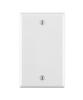 Leviton 1-Gang No Device Blank Wallplate, Standard Size, Thermoplastic Nylon, Box Mount, 80714-W, White view 1