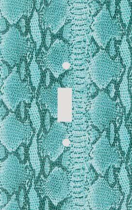 Blue Snake Skin Print Switchplate - Switch Plate Cover