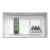 Leviton Multi Dwelling Unit, MDU Kit, Plus 1 X 6 Telephone Expansion Board and 6-Way Video Splitter, ABS Enclosure and Cover, 47604-F6S, White view 1