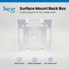 ICC Surface Mount Back Box, Double Gang, Raceway Compatible for Voice, Data, CATV, Fiber, Audio, and Video, White view 3