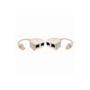 Cables Unlimited UTP-4000 Cat5e Pair Splitter Adapter 1 Pack (White)