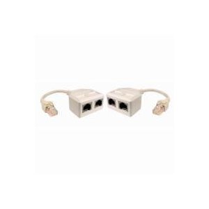 Cables Unlimited UTP-4000 Cat5e Pair Splitter Adapter 1 Pack (White)