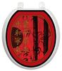 Toilet Tattoos, Toilet Seat Cover Decal, Red Delight, Size Round/standard view 2