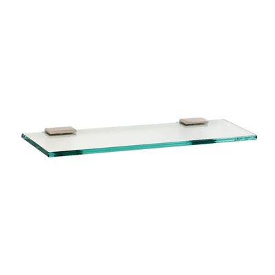 Alno A7550-24-SN Modern Arch Glass Shelf with Brackets, 24", Satin Nickel