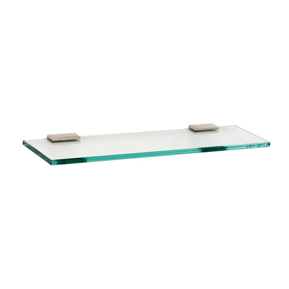Alno A7550-24-SN Modern Arch Glass Shelf with Brackets, 24", Satin Nickel
