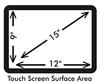 Anti-Glare 15" POS Touch Screen Protector For Casio QT 6600 With Anti-Fingerprint properties. view 2